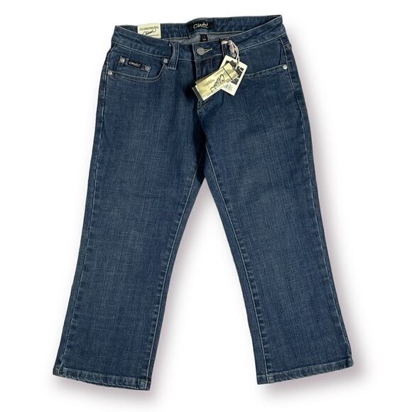 NWT Clash USA Dark Was Cropped Jeans  Stretch Size 1  Standard Size 26 - Picture 2 of 7